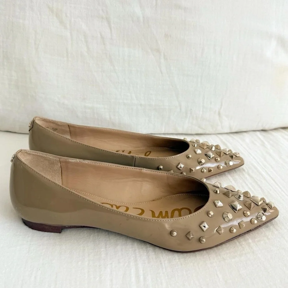 Sam Edelman Nude Savana Studded Flats - Picture 4 of 7
